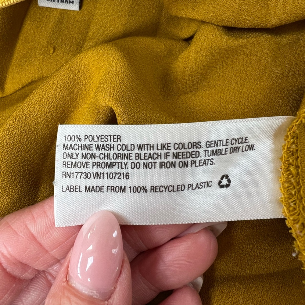 a new day Mustard Yellow Pleated Midi Skirt with Matching Sweatshirt Top - Picture 11 of 11